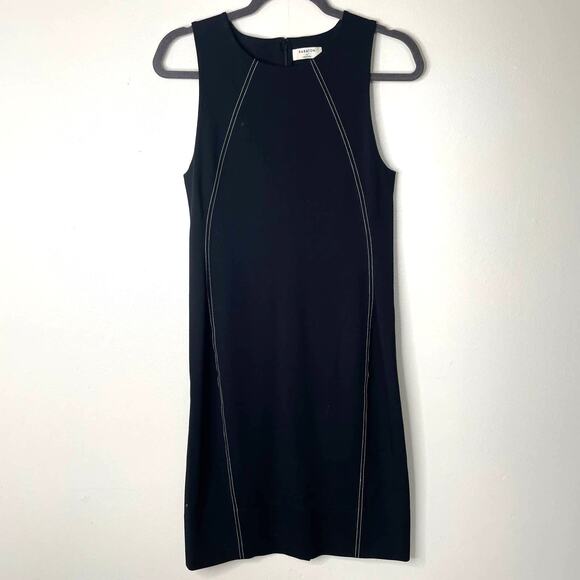 Aritzia Babaton Miguel Black Contrast Seam Ponte Sheath Dress Sz 6 Workwear - Picture 2 of 13